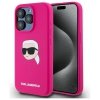 Karl Lagerfeld KLHMP15LSKHPPLF iPhone 15 Pro 6.1 fuksja/fuschia hardcase Silicone Karl Head Print MagSafe